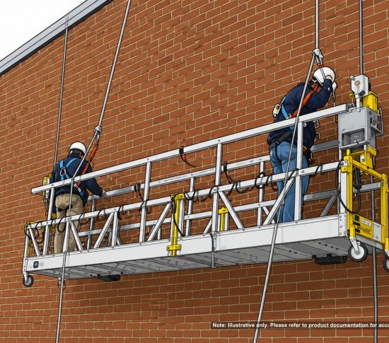 Quel est le type d&rsquo;échafaudage suspendu le plus couramment utilisé pour accéder aux façades ?