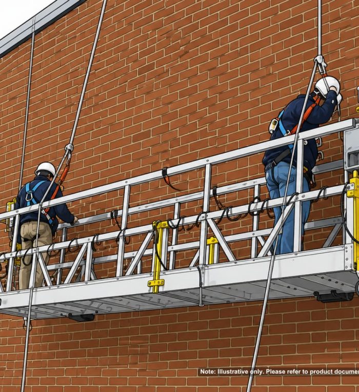 Quel est le type d&rsquo;échafaudage suspendu le plus couramment utilisé pour accéder aux façades ?