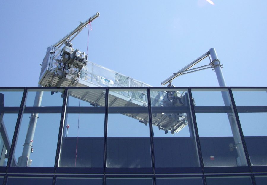 Front Davits and Stage Powered Platform